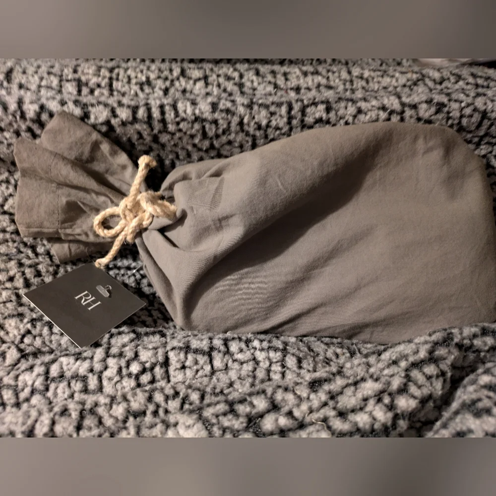 New Restoration Hardware RH Matlasse Pillow Cover Sham Graphite